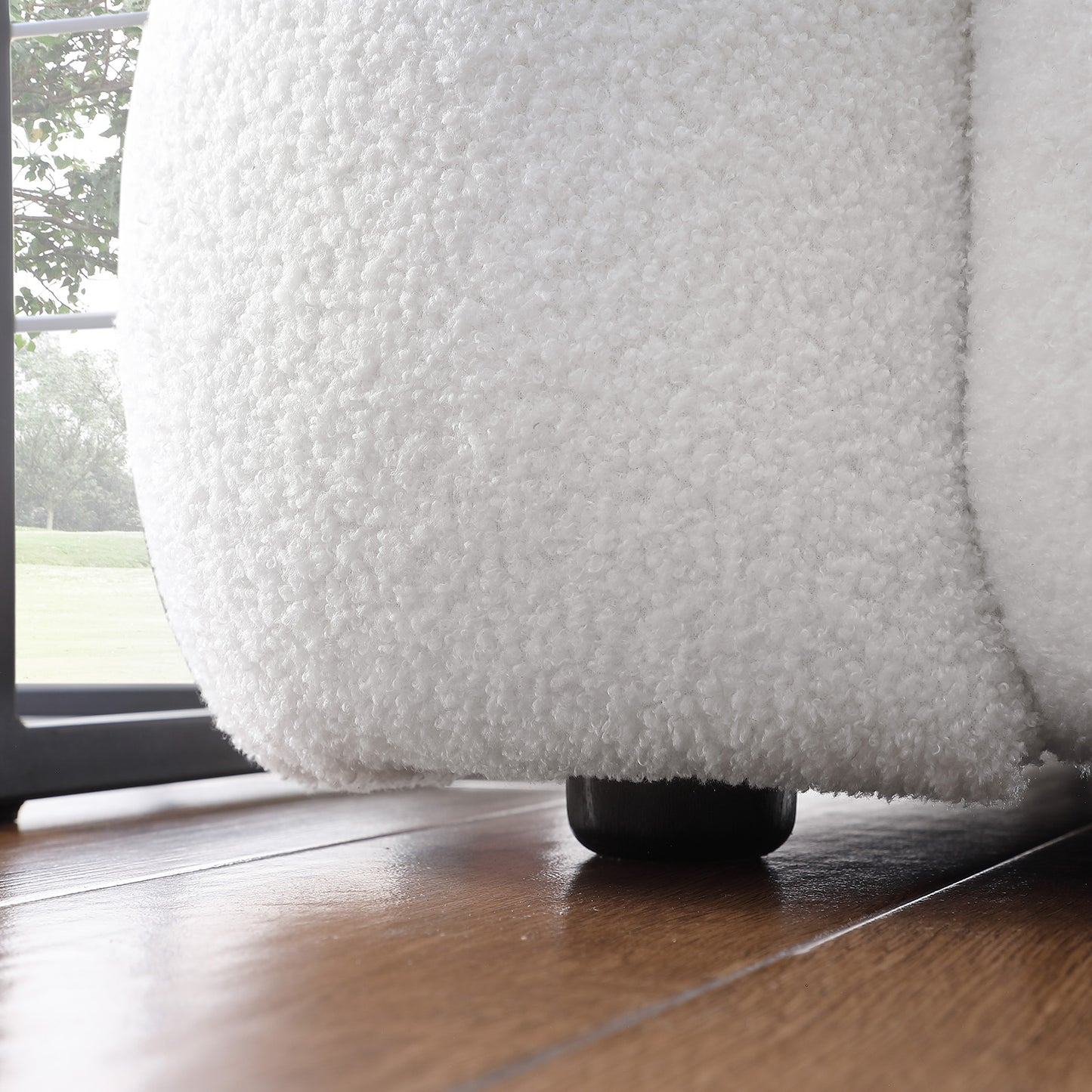 Marshmallow Boucle Sofa – 84.3" Three-Seater in White