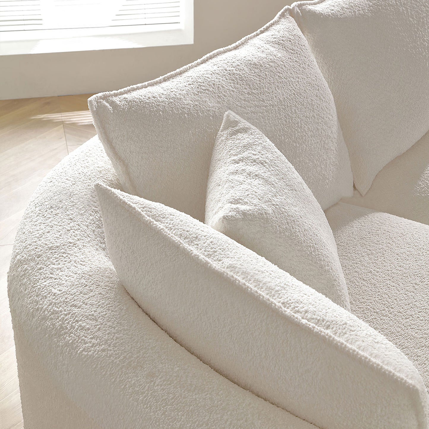 Luxury Bouclé Curved Cloud Sofa
