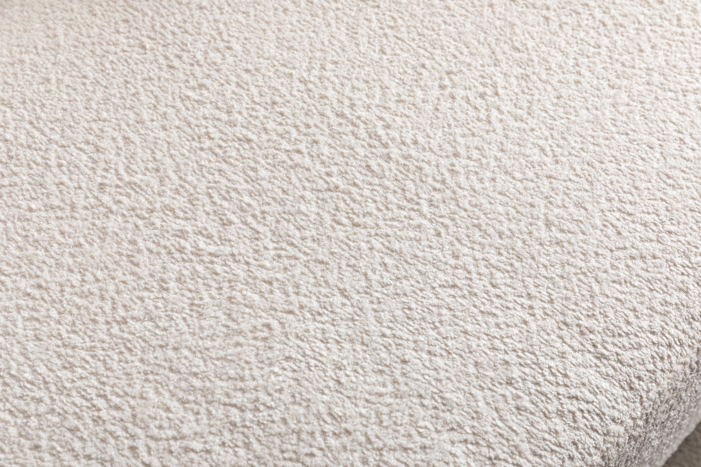 Luxury White Boucle Fleece Upholstered Comfy Couch