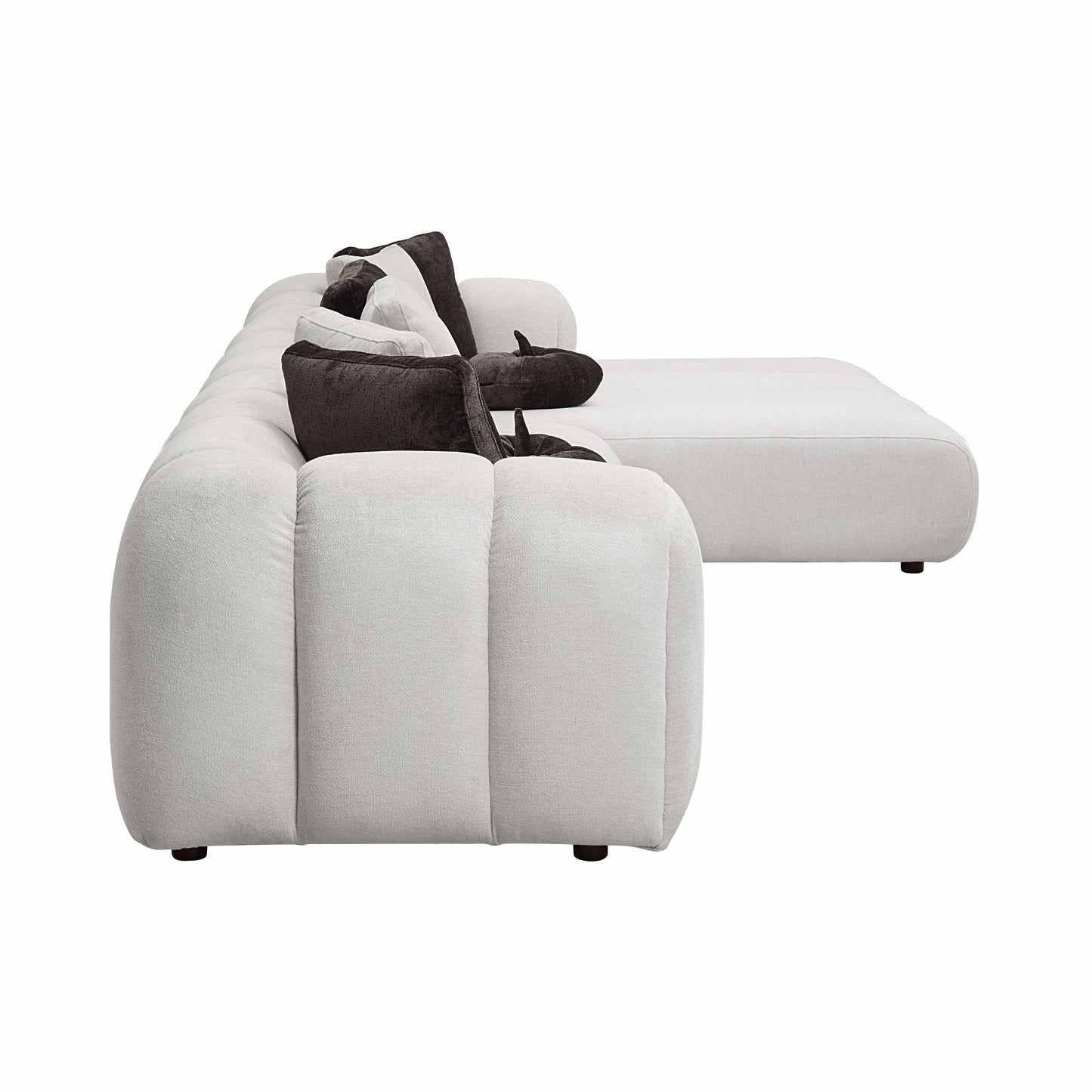 Manilla Ivory White Linen Sectional Sofa