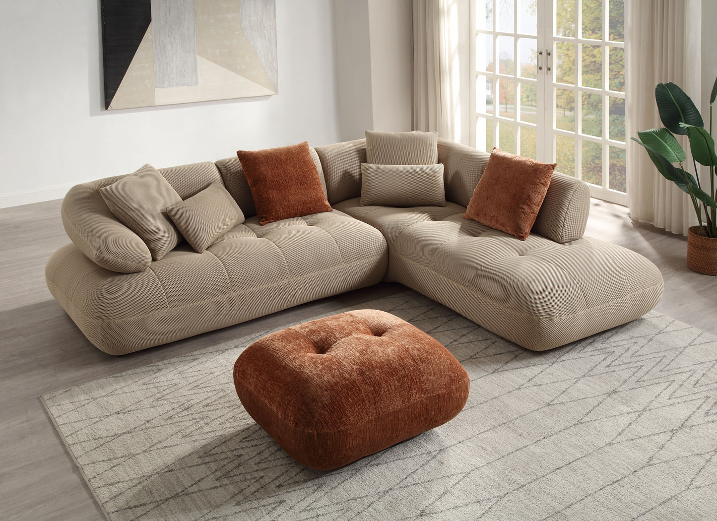 Carrick Beige Sectional Sofa