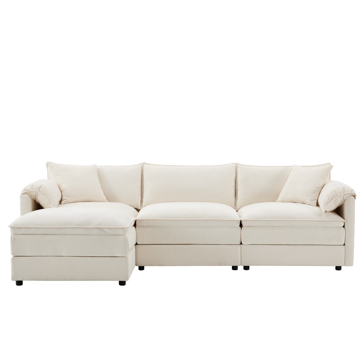 103.5" Chenille Modular Sectional Sofa
