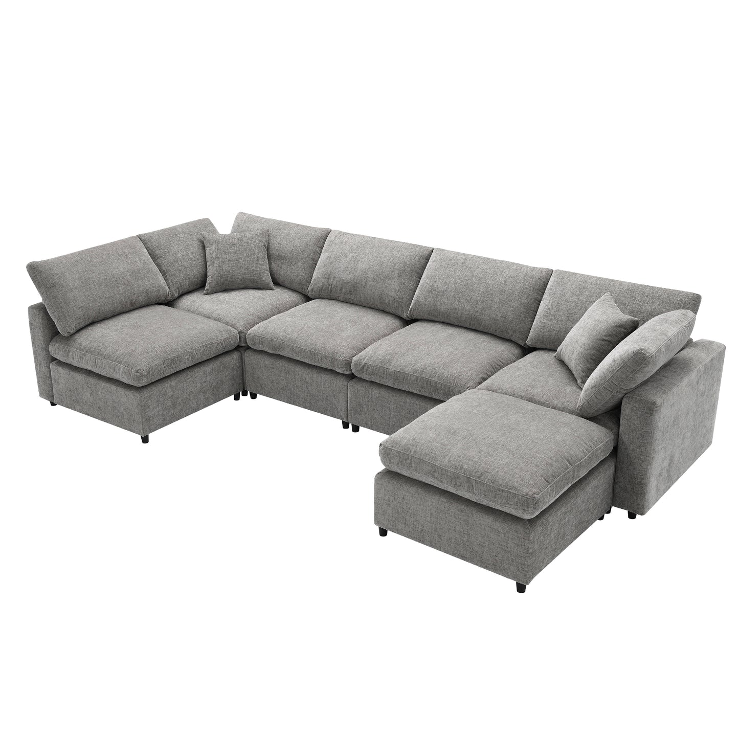 130”x 65” Modern Modular Cloud Sofa Bed