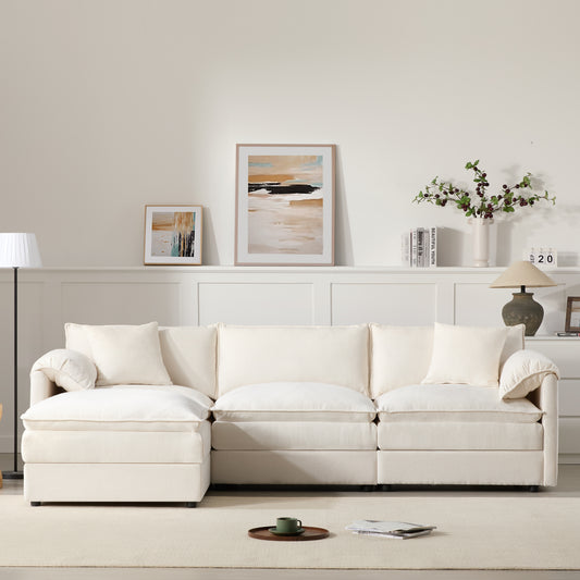 103.5" Chenille Modular Sectional Sofa