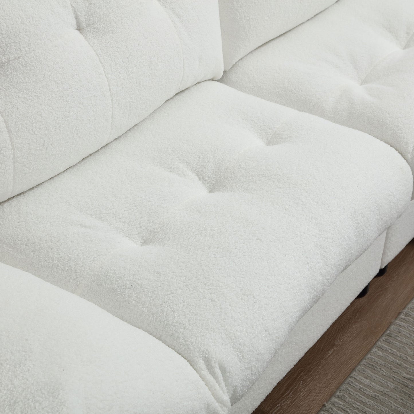 Cloud-Style Sofa | Teddy Velvet Upholstery