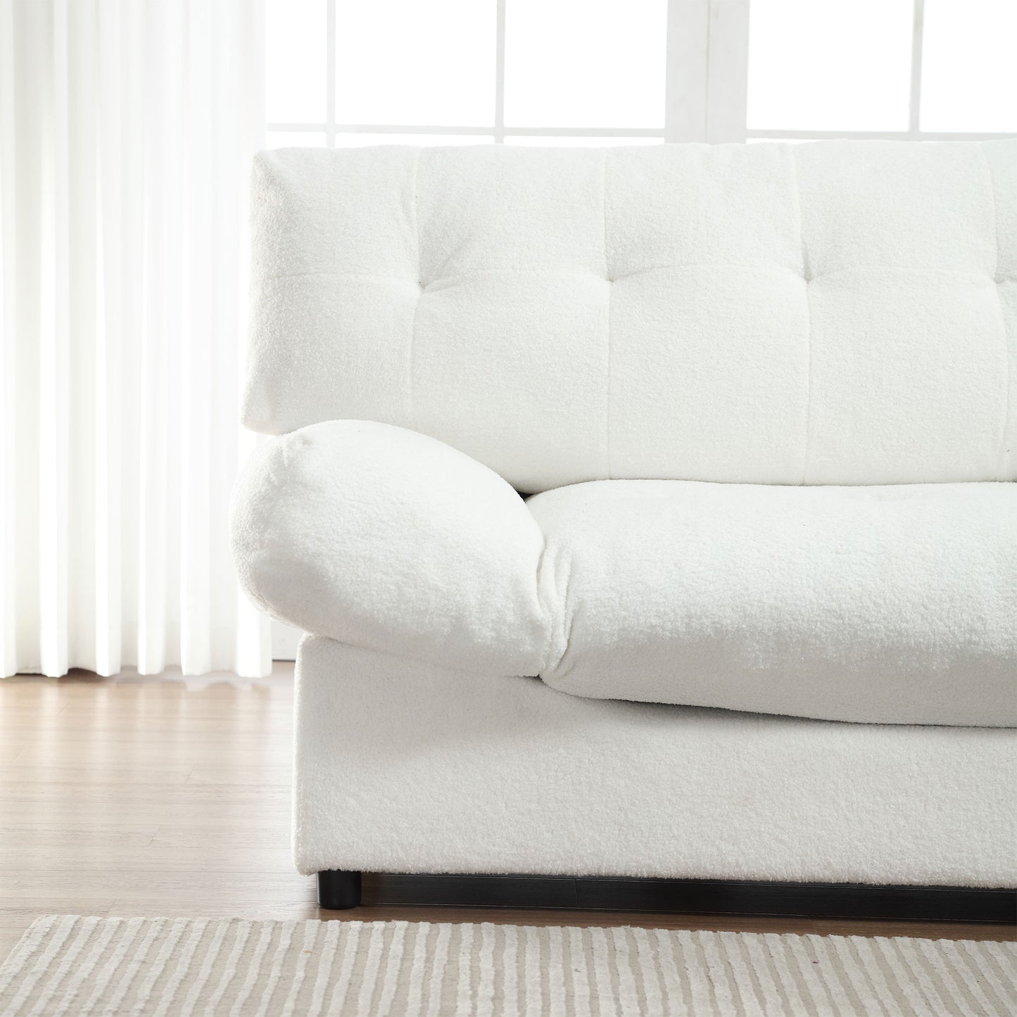 Cloud-Style Sofa | Teddy Velvet Upholstery